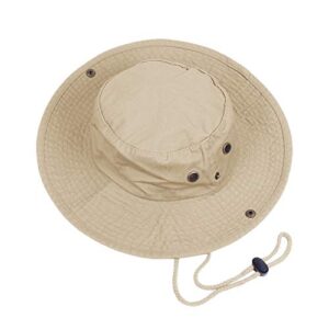 Bucket Hat Hiking Fishing Wide Brim UV Sun Protection Safari Unisex Boonie (Camel, Large/X-Large)