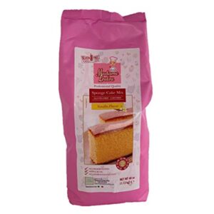 madame loulou gluten free vanilla sponge cake mix - moist, fluffy premium yellow cake mix 2.5 lbs (vanilla)