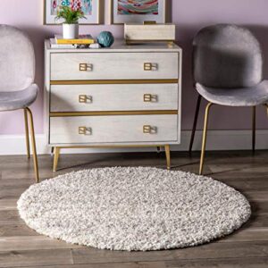 nuLOOM Brooke Shag Tasseled Area Rug, 4x6, Ivory