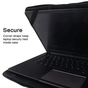 17 17.3 17.4 inch Laptop Sleeve Black Water-Resistant Neoprene Notebook Computer Briefcase Carrying Bag/Pouch Cover with 4 Elastic Bands for Acer/Asus/Dell/Lenovo/HP/Toshiba/MSI