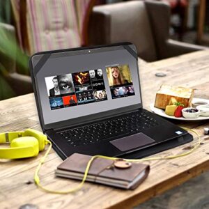17 17.3 17.4 inch Laptop Sleeve Black Water-Resistant Neoprene Notebook Computer Briefcase Carrying Bag/Pouch Cover with 4 Elastic Bands for Acer/Asus/Dell/Lenovo/HP/Toshiba/MSI