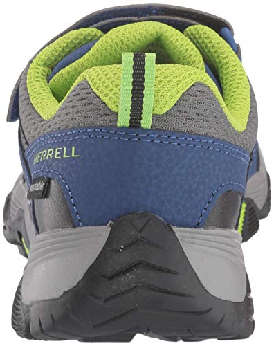 Merrell Trail Quest Hiking Sneaker, Blue/Green, 3 US Unisex Big Kid