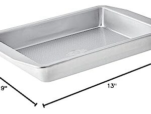 USA Pan American Bakeware Classics 9 x 13-Inch Rectangular Lasagna, Cake and Brownie Pan, Aluminized Steel, 9 x 13 Inch