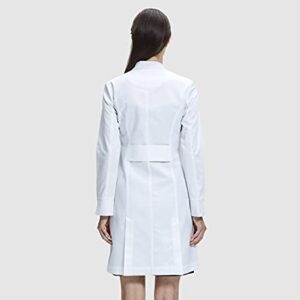 Dr. James Lab Coat Women, Tailored Fit, Fold Back Cuff, White, 35 inch Length (6)