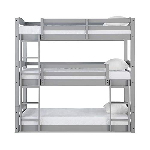 DHP Phoenix Triple Bunk Bed, Gray