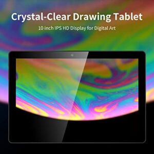 Frunsi Drawing Tablet, Standalone Drawing Tablets with Screen, No Computer Needed, Octa-core CPU, 10 inch FHD Display, Android 12, 4GB/64GB, SD Card Slot, Portable Drawing Tablets for Digital Artwork