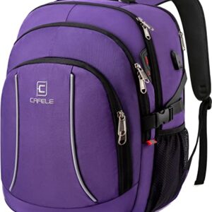 Travel Laptop Backpack,17.3 Inch Large Capacity College School Bookbags,RFID Anti Theft Pocket,Durable Water Resistant Backpacks Computer bagpack for Women Girls Teenagers Casual Daypack,Purple
