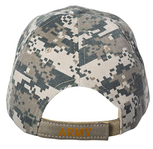 Officially Licensed United States Army Veteran Embroidered Baseball Cap (Army Emblem - Digital Camo)