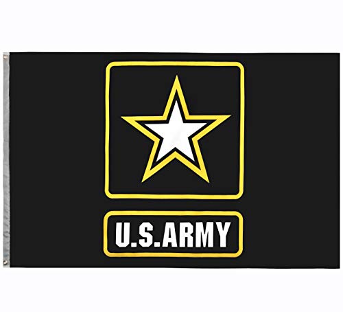 RainRoad US Army Military Flag 3x5 ft, Printed Polyester US Military Banner for Inside/Outside Use, Brass Gromme(Army Military Flag)