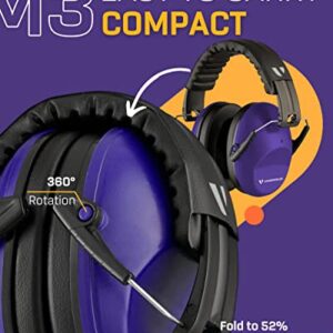Vanderfields Hearing Protection Headphones 20dB Noise Reduction, Noise Cancelling Ear Muffs for Adults-Passive Ear Protection for Shooting Range, Fireworks, Construction, Lawn Mowing Safety Ear Muffs