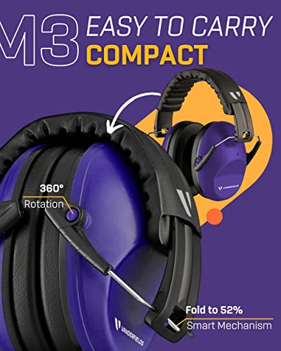 Vanderfields Hearing Protection Headphones 20dB Noise Reduction, Noise Cancelling Ear Muffs for Adults-Passive Ear Protection for Shooting Range, Fireworks, Construction, Lawn Mowing Safety Ear Muffs