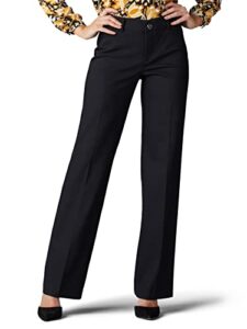 lee women's ultra lux comfort with flex motion trouser pant black 18 medium