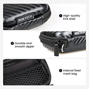 RISETECH Earbud Case Earphone Carrying Case Hard EVA Headphone Storage Bag Small Zipper Pouch Compatible with Beats Fit Pro, urBeats3, Bose Soundsport, EarPods, AirPods, Sony Earbuds -with Carabiner