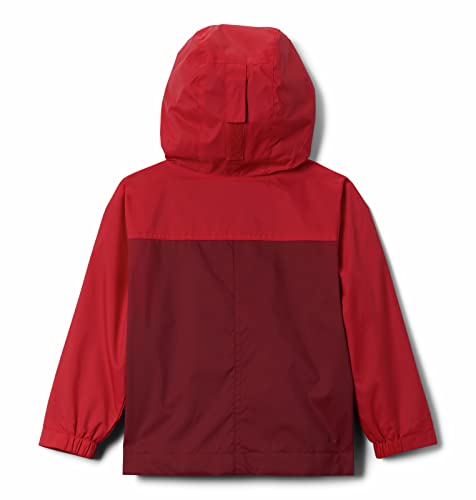 Columbia Big Boy's Rain-Zilla Jacket, Waterproof, Reflective Outerwear, red jasper/mountain Red, Medium