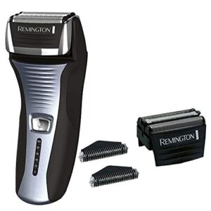remington f5-5800, power series inercept cutting foil razor/men's shaver with spf-300 screens & cutters, pivot & flex technology, and stainless steel blades - bundle