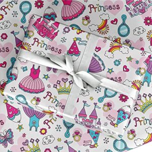 gift wrapping paper 30" x 84" sheet vintage style (princess)