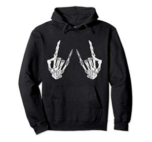 skeleton rocker costume graphic hoodie, halloween hoodie pullover hoodie