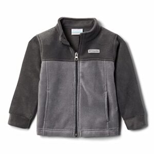 Columbia Kid's Steens Mt II Fleece Jacket, Soft Fleece with Classic Fit Outerwear, City Grey/Shark, 18/24