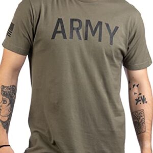 Army PT Style Shirt | U.S. Military Physical Training Infantry Workout T-Shirt-(MilGreen,M)