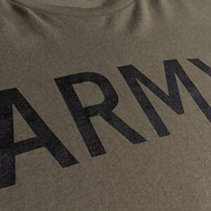 Army PT Style Shirt | U.S. Military Physical Training Infantry Workout T-Shirt-(MilGreen,M)