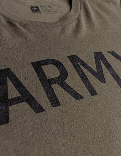 Army PT Style Shirt | U.S. Military Physical Training Infantry Workout T-Shirt-(MilGreen,M)