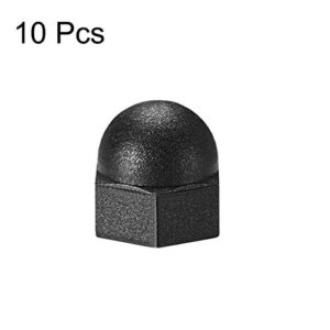 uxcell Acorn Hex Cap Nuts - 10Pcs M5 Dome Nuts Nylon Hexagon Decorative Cap Nut for Screws Bolts Black