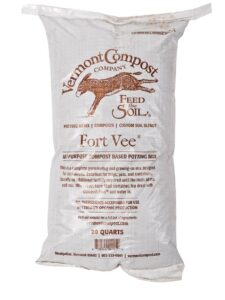 vermont compost company fort vee - organic potting soil mix | high-nutrient compost-based potting soil for indoor & outdoor container seed starting, plants & vegetables organic gardening | 20 quarts