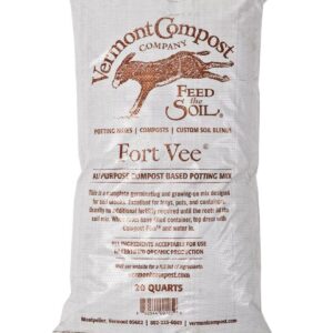 Vermont Compost Company Fort Vee - Organic Potting Soil Mix | High-Nutrient Compost-Based Potting Soil for Indoor & Outdoor Container Seed Starting, Plants & Vegetables Organic Gardening | 20 Quarts