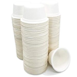 upper midland products 2 oz compostable bagasse souffle cups, 200 pack