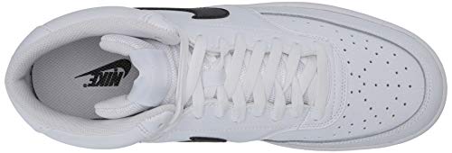 Nike Men's Court Vision Mid Sneaker, White/Blackwhite, 7.5 Regular US