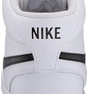 Nike Men's Court Vision Mid Sneaker, White/Blackwhite, 7.5 Regular US