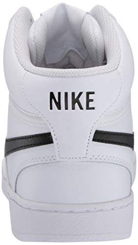 Nike Men's Court Vision Mid Sneaker, White/Blackwhite, 7.5 Regular US