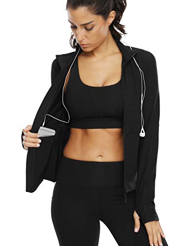 VUTRU Women's Workout Yoga Jacket Full Zip Running Track Jacket