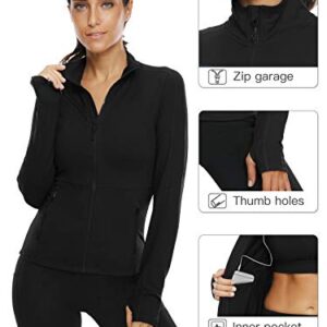 VUTRU Women's Workout Yoga Jacket Full Zip Running Track Jacket