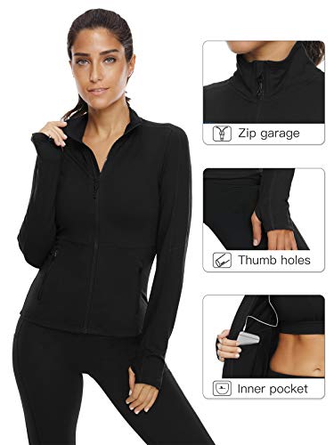 VUTRU Women's Workout Yoga Jacket Full Zip Running Track Jacket