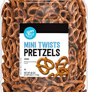 Amazon Brand - Happy Belly Mini Twist Pretzels, 2.5 Pound (Pack of 1)