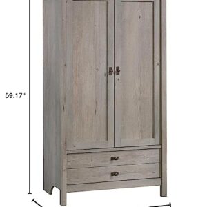 Sauder Cottage Road Armoire, L: 32.44" x W: 21.73" x H: 59.17", Mystic Oak finish