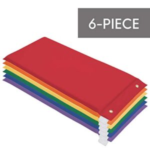 Factory Direct Partners 10498-AS Hanging Rest Mat - Daycare and Preschool Nap Mats (6-Piece) - Assorted