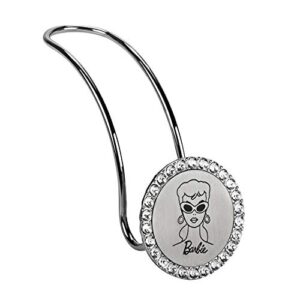 pilot barbie 60th anniversary collector's edition silver car seat bag hook with swarovski crystals