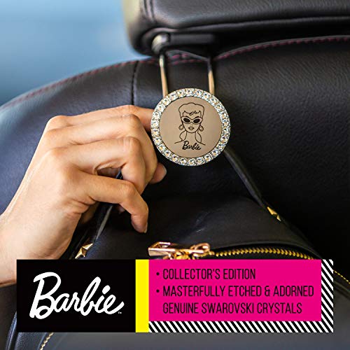 PILOT Barbie 60th Anniversary Collector's Edition Silver Car Seat Bag Hook with Swarovski Crystals