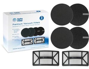 fette filter - vacuum filter compatible with bissell rewind pet vacuum. compare to part # 1608225, 1601972 & 1604130. combo pack