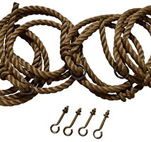 A&L Furniture 10' Rope Kit for Amish-Made Swings and Swing Beds, Fits Up to 10' Ceiling