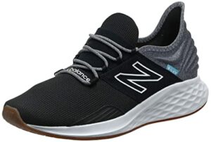 new balance men's fresh foam roav v1 sneaker, black/light aluminum, 11 w us