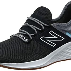 New Balance Men's Fresh Foam Roav V1 Sneaker, Black/Light Aluminum, 11 W US