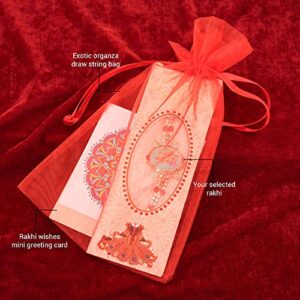 TIED RIBBONS Rakhi for Brother with Gift | Rakhi Set of 2 | Rakhi Card | Roli Chawal Tika - Rakhi Thread | Raksha bandhan Rakhi Bracelet for Brother | Bhai Rakhi Gifts for Brother