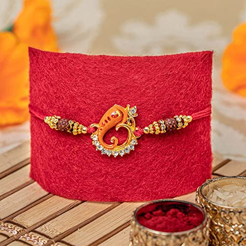 TIED RIBBONS Rakhi for Brother with Gift | Rakhi Set of 2 | Rakhi Card | Roli Chawal Tika - Rakhi Thread | Raksha bandhan Rakhi Bracelet for Brother | Bhai Rakhi Gifts for Brother