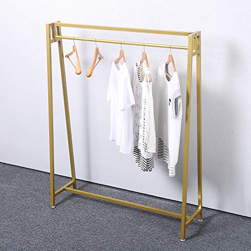 MBQQ Moden Metal Clothes Rack with Clothing Hanging Rack Organizer for Laundry Drying Rack Display Racks Garment Racks,Gold