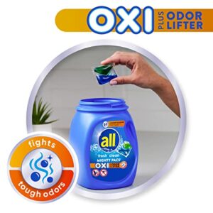 all Laundry Detergent Pacs, Fresh Clean Oxi plus Odor Lifter, 60 Count (packaging may vary)