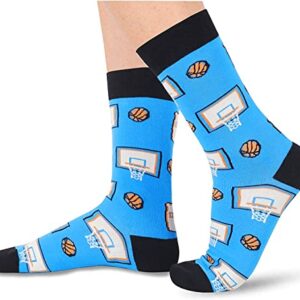 HAPPYPOP Fun Basketball Socks Men, Basketball Gifts Basketball Coach Gifts Basketball Team Gifts Basketball Fan Gifts