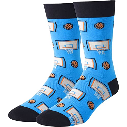 HAPPYPOP Fun Basketball Socks Men, Basketball Gifts Basketball Coach Gifts Basketball Team Gifts Basketball Fan Gifts